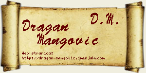 Dragan Mangović vizit kartica
